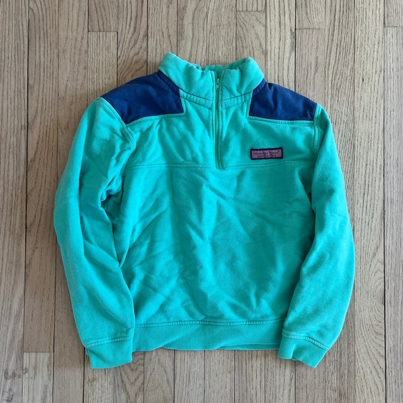 Vineyard Vines Quarter Zip Pull Over Sweatshirt Size Large 16-18 - Picture 2 of 11